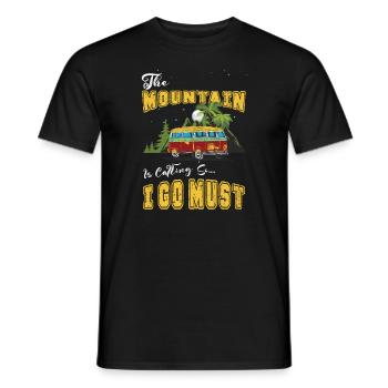 Hiking Nature Mountain Mountains - Men's T-Shirt - black - Front - AI Model Male 178 light (178cm)