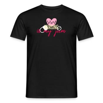 Nursing is my jam - Men's T-Shirt - black - Front - AI Model Male 178 light (178cm)