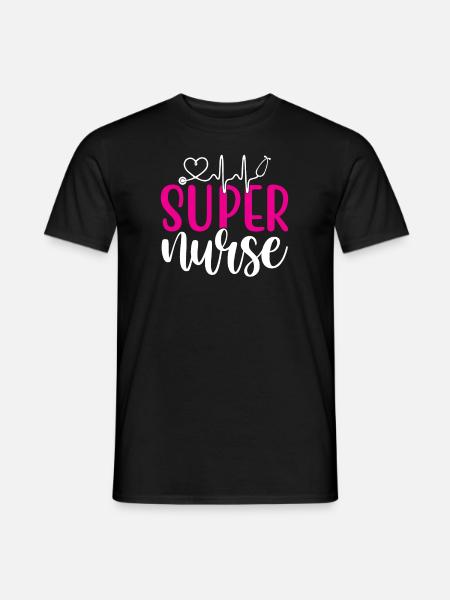 Super Krankenschwester - Männer T-Shirt - Schwarz