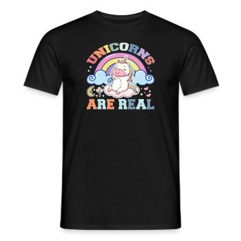 Les licornes licornes sont réelles - T-shirt homme - noir - Devant - AI Model Male 178 light (178cm)