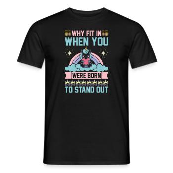 Licorne Pourquoi s’intégrer quand vous pouvez vous démarquer - T-shirt homme - noir - Devant - AI Model Male 178 light (178cm)