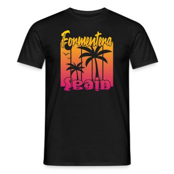 Formentera Espagne - T-shirt homme - noir - Devant - AI Model Male 178 light (178cm)