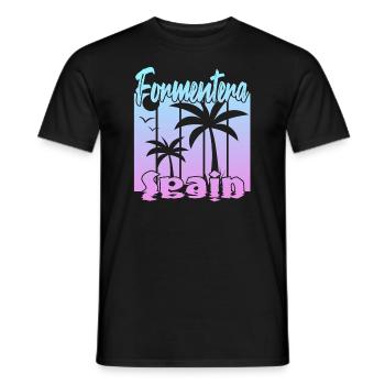 Formentera Espagne - T-shirt homme - noir - Devant - AI Model Male 178 light (178cm)