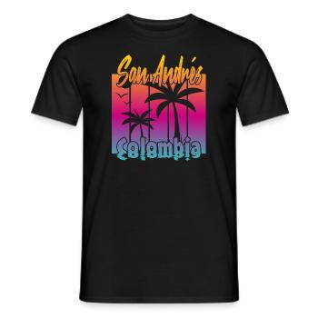 San Andrés Colombia - Männer T-Shirt - Schwarz - Vorne - AI Model Male 178 light (178cm)