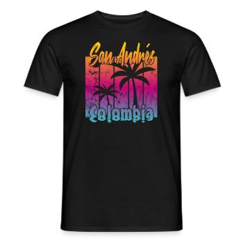 San Andrés Colombia - Männer T-Shirt - Schwarz - Vorne - AI Model Male 178 light (178cm)