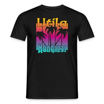 Utila Honduras - Männer T-Shirt - Schwarz - Vorne - AI Model Male 178 light (178cm)