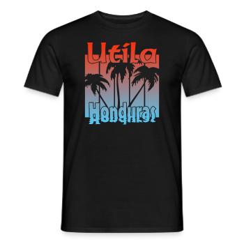 Utila Honduras - Männer T-Shirt - Schwarz - Vorne - AI Model Male 178 light (178cm)