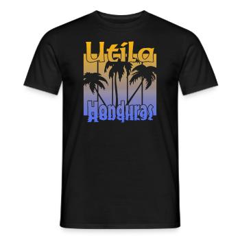 Utila Honduras - Männer T-Shirt - Schwarz - Vorne - AI Model Male 178 light (178cm)