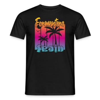Formentera Espagne - T-shirt homme - noir - Devant - AI Model Male 178 light (178cm)