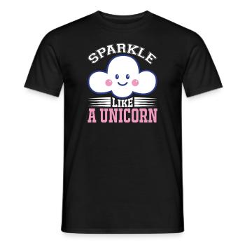 Glitter like a unicorn Unicorn - Men's T-Shirt - black - Front - AI Model Male 178 light (178cm)
