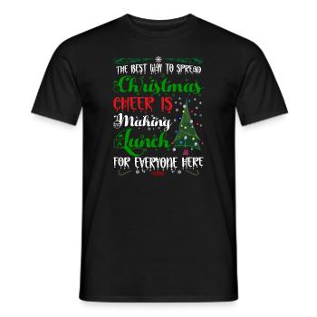 Hässliches Weihnachtsessen Weihnachtszeit - Männer T-Shirt - Schwarz - Vorne - AI Model Male 178 light (178cm)