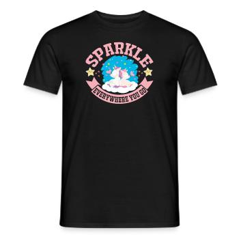 Einhorn UNICORN sparkle everywhe - Männer T-Shirt - Schwarz - Vorne - AI Model Male 178 light (178cm)