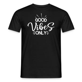 Good Vibes Only - Men's T-Shirt - black - Front - AI Model Male 178 light (178cm)