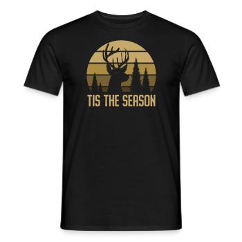 Antlers Deer Hunting Hunting Hunting Season - Men's T-Shirt - black - Front - AI Model Male 178 light (178cm)