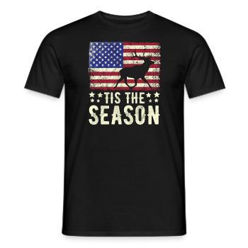 Antlers Deer Hunting Hunting Hunting Season - Men's T-Shirt - black - Front - AI Model Male 178 light (178cm)