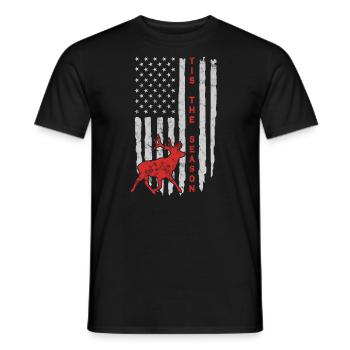 Antlers Deer Hunting Hunting Hunting Season - Men's T-Shirt - black - Front - AI Model Male 178 light (178cm)