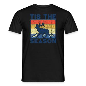Antlers Deer Hunting Hunting Hunting Season - Men's T-Shirt - black - Front - AI Model Male 178 light (178cm)
