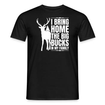 Antlers Deer Hunting Hunting Hunting Season - Men's T-Shirt - black - Front - AI Model Male 178 light (178cm)