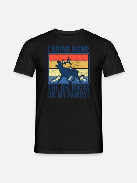 HIrschgeweih Hirschjagd Jagd Jagdsaison - Männer T-Shirt - Schwarz