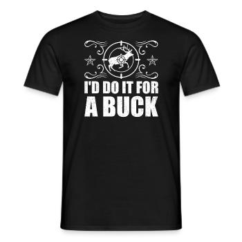 Antlers Deer Hunting Hunting Hunting Season - Men's T-Shirt - black - Front - AI Model Male 178 light (178cm)