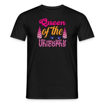 Reine des licornes Licorne - T-shirt homme - noir - Devant - AI Model Male 178 light (178cm)