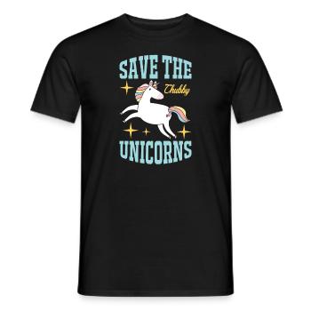Sauvez les licornes potelées Licorne - T-shirt homme - noir - Devant - AI Model Male 178 light (178cm)