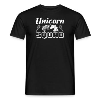 Licorne de l’escouade Einhorn - T-shirt homme - noir - Devant - AI Model Male 178 light (178cm)