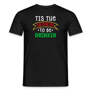 Ugly Christmas season of drinking - Men's T-Shirt - black - Front - AI Model Male 178 light (178cm)