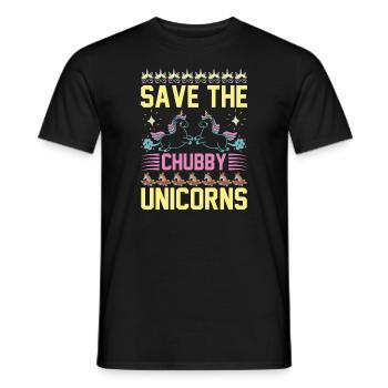 Sauvez les licornes potelées Licorne - T-shirt homme - noir - Devant - AI Model Male 178 light (178cm)