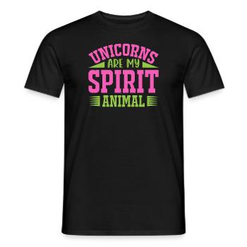 Unicorns are my soul animal Unicorn - Men's T-Shirt - black - Front - AI Model Male 178 light (178cm)