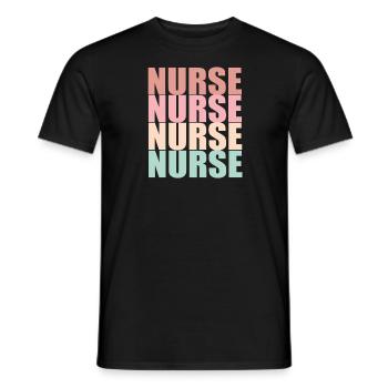 INFIRMIÈRE Infirmière - T-shirt homme - noir - Devant - AI Model Male 178 light (178cm)