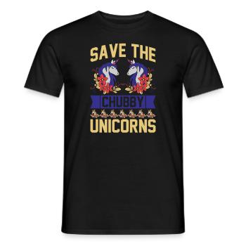 Sauvez les licornes potelées Licorne - T-shirt homme - noir - Devant - AI Model Male 178 light (178cm)