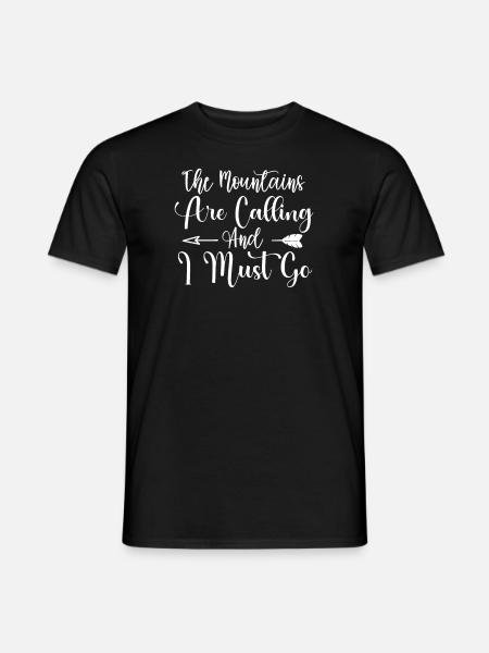 Die Berge rufen Wandershirt - Männer T-Shirt - Schwarz