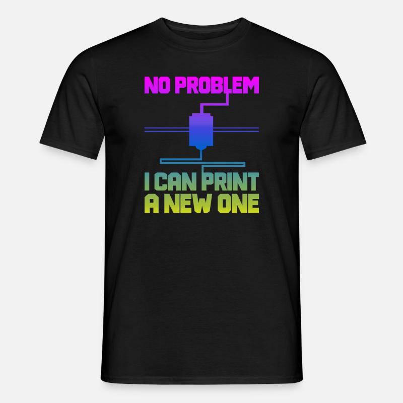 3D Drucker 3d Druck - Männer T-Shirt - Schwarz