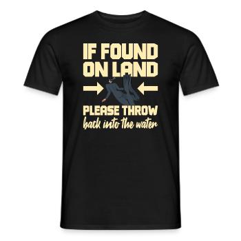 Fun Diver Diving Snorkeling - Men's T-Shirt - black - Front - AI Model Male 178 light (178cm)