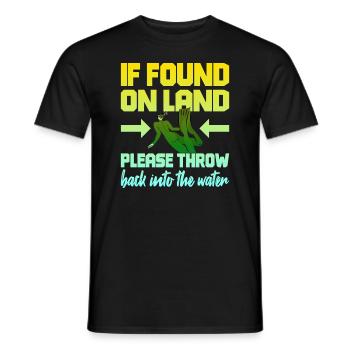 Fun Diver Diving Snorkeling - Men's T-Shirt - black - Front - AI Model Male 178 light (178cm)
