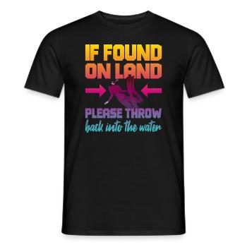 Fun Diver Diving Snorkeling - Men's T-Shirt - black - Front - AI Model Male 178 light (178cm)