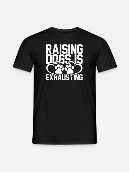 Dog training is exhausting - Men's T-Shirt - black