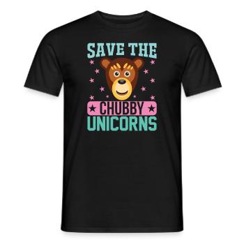 Sauvez les licornes potelées Licorne - T-shirt homme - noir - Devant - AI Model Male 178 light (178cm)