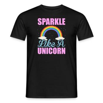 Glitzern wie ein Einhorn Unicorn - Männer T-Shirt - Schwarz - Vorne - AI Model Male 178 light (178cm)