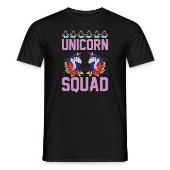 Einhorn Unicorn Squad - Männer T-Shirt - Schwarz - Vorne - AI Model Male 178 light (178cm)