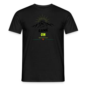 Mountain-Love-Game-On - Männer T-Shirt - Schwarz - Vorne - AI Model Male 178 light (178cm)