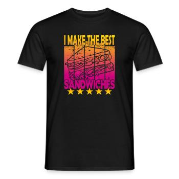 Je fais les meilleurs sandwichs - T-shirt homme - noir - Devant - AI Model Male 178 light (178cm)