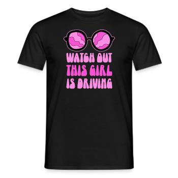 Driving licence test Driving test - Men's T-Shirt - black - Front - AI Model Male 178 light (178cm)