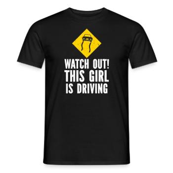 Driving licence test Driving test - Men's T-Shirt - black - Front - AI Model Male 178 light (178cm)