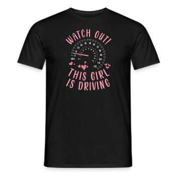 Driving licence test Driving test - Men's T-Shirt - black - Front - AI Model Male 178 light (178cm)