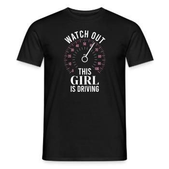 Driving licence test Driving test - Men's T-Shirt - black - Front - AI Model Male 178 light (178cm)