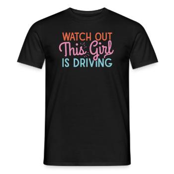 Driving licence test Driving test - Men's T-Shirt - black - Front - AI Model Male 178 light (178cm)