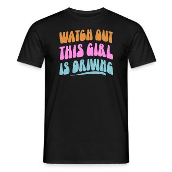 Driving licence test Driving test - Men's T-Shirt - black - Front - AI Model Male 178 light (178cm)