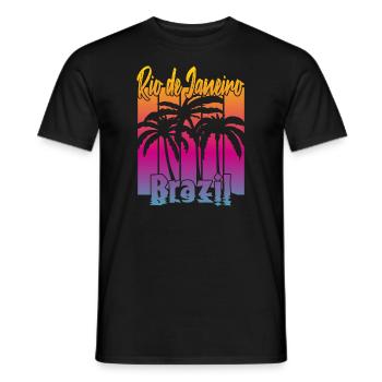 Rio de Janeiro Brésil - T-shirt homme - noir - Devant - AI Model Male 178 light (178cm)